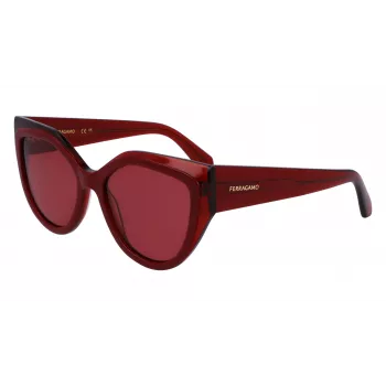 FERRAGAMO SF2004S-618 dames vlinder zonnebril havana acetaat bruin verloopglas 53/18/140 mm