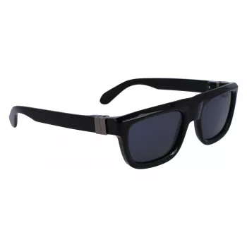 FERRAGAMO SF2009S-001 herenzonnebril - Zwart montuur, grijze glazen, 56/21/145 mm