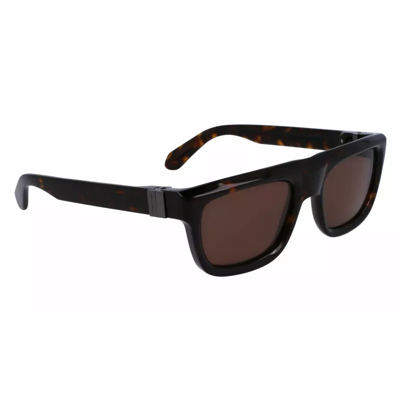 FERRAGAMO SF2009S-242 heren vierkante acetaat zonnebril Havana bruin verloop 56/21/145 mm