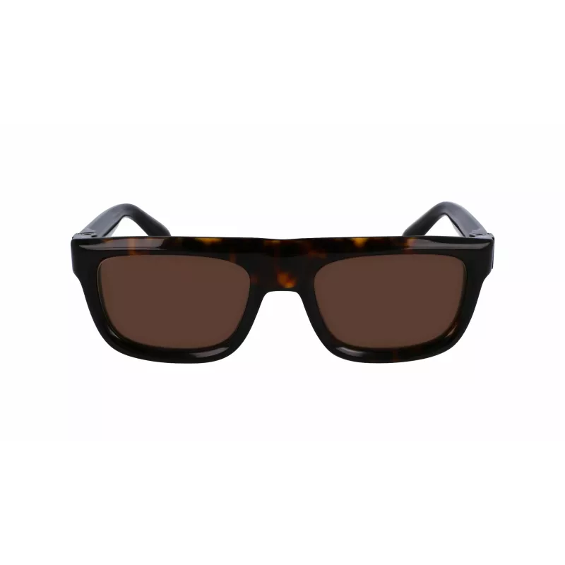 FERRAGAMO SF2009S-242 heren vierkante acetaat zonnebril Havana bruin verloop 56/21/145 mm