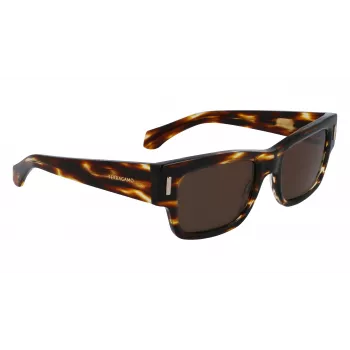 FERRAGAMO SF2011S-216 heren zonnebril dark havana bruin gradient 53mm