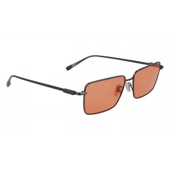 Ferragamo SF309S5715017 heren zonnebril - zwart acetaat montuur, grijze polycarbonaatglazen, 57 mm