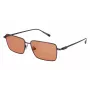 Ferragamo SF309S5715017 heren zonnebril - zwart acetaat montuur, grijze polycarbonaatglazen, 57 mm