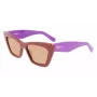 FERRAGAMO SF929S-209 dameszonnebril Havana vlinder acetaat bruin verloop 55/17/145 mm