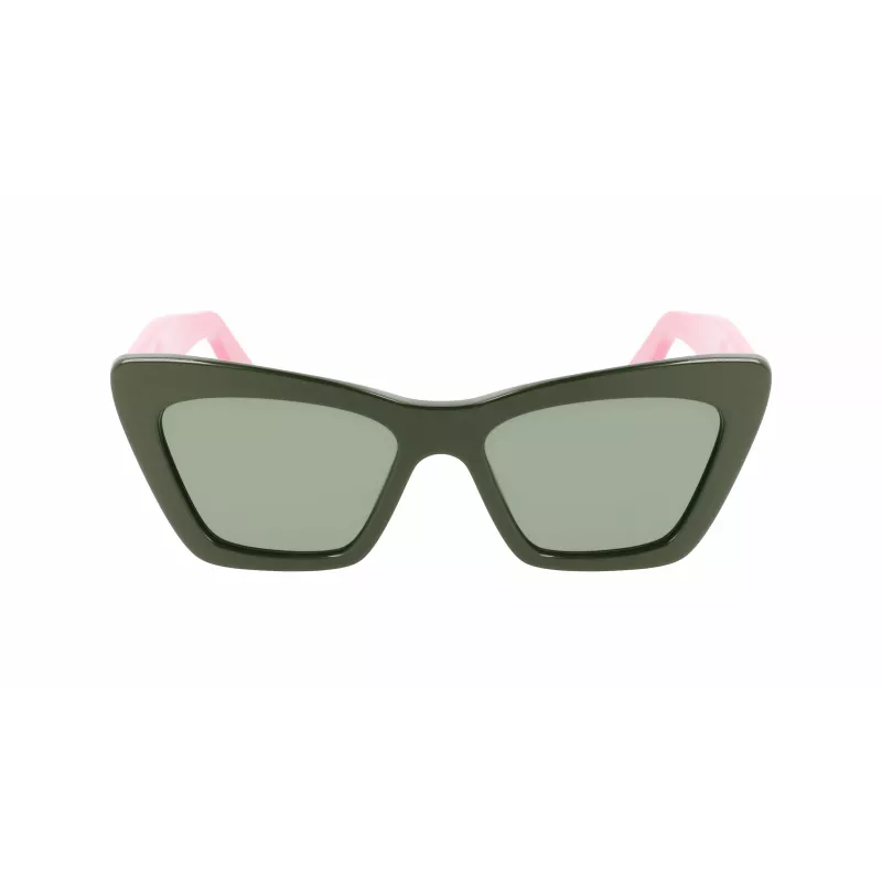 FERRAGAMO SF929S-304 dameszonnebril Havana bruin rechthoekig acetaat 55mm