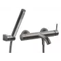 FERRO BCK11GM Wandgemonteerde badmengkraan met doucheset, Gun Metal
