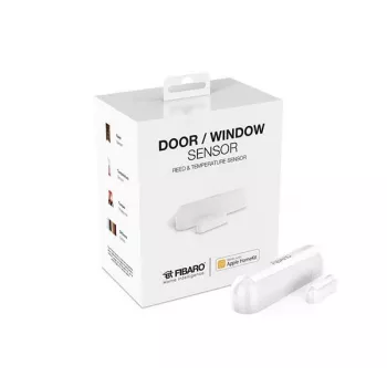Fibaro deur-/raamsensor 2 voor Apple HomeKit – wit, Bluetooth Low Energy, ingebouwde temperatuursensor