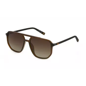 FILA herenzonnebril SFI312577GNP - rechthoekig montuur, UV400-bescherming, 57 mm glazen