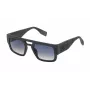 FILA SFI085500968 heren rechthoekige zonnebril - zwart montuur grijze glazen 50/23/145 mm