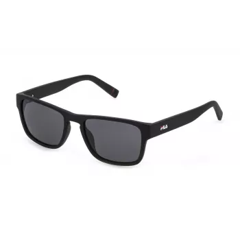 FILA SFI099V55U28P heren rechthoekige zonnebril zwart/grijs UV400
