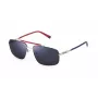 FILA SFI210V60E70B heren rechthoekige havana acetaat zonnebril met bruine polycarbonaatglazen 60/16/145 mm
