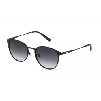 FILA SFI217-52531Y Unisex zonnebril - zwart montuur, grijze glazen, 52 mm