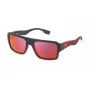 FILA SFI462-56I41P heren gepolariseerde zonnebril, zwart frame, grijze glazen, 56/20/145 mm