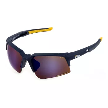 FILA SFI515-67U43B unisex zonnebril - sportief rechthoekig montuur, UV400-bescherming, 67 mm glazen