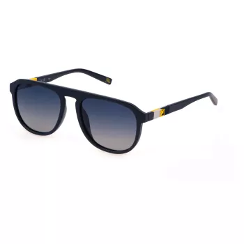 FILA SFI528-563GUP unisex rechthoek zonnebril - zwart montuur, grijs verlopende glazen 56/19/145 mm