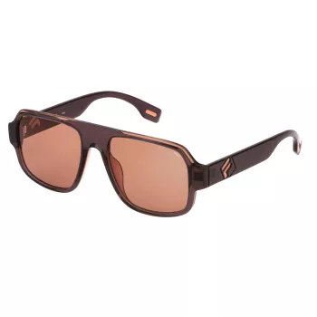 FILA SFI529-540J58 unisex rechthoekige zonnebril Havana 54mm