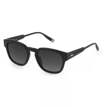 FILA unisex zonnebril SFI310V51703P - gepolariseerd UV400 - zwart montuur grijze glazen 51/21/140 mm