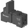 Finder 94.03.0 zwarte schroefvoet voor 55.33/55.34 & 85.33/85.34 relais, 3-polig, 10A 250V, DIN-/paneelmontage