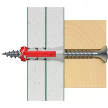 fischer DUOPOWER 6x30 universele plug BigBox, lichtgrijs/rood, 950 stuks, hersluitbare doos 570548
