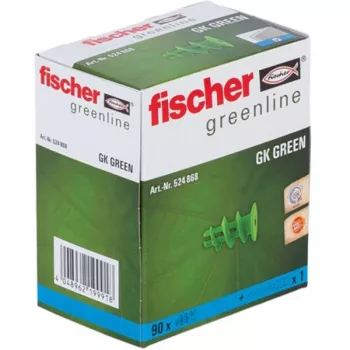 FISCHER GK GREEN Zelfborende Gipsplaatplug, Groen, 90 stuks