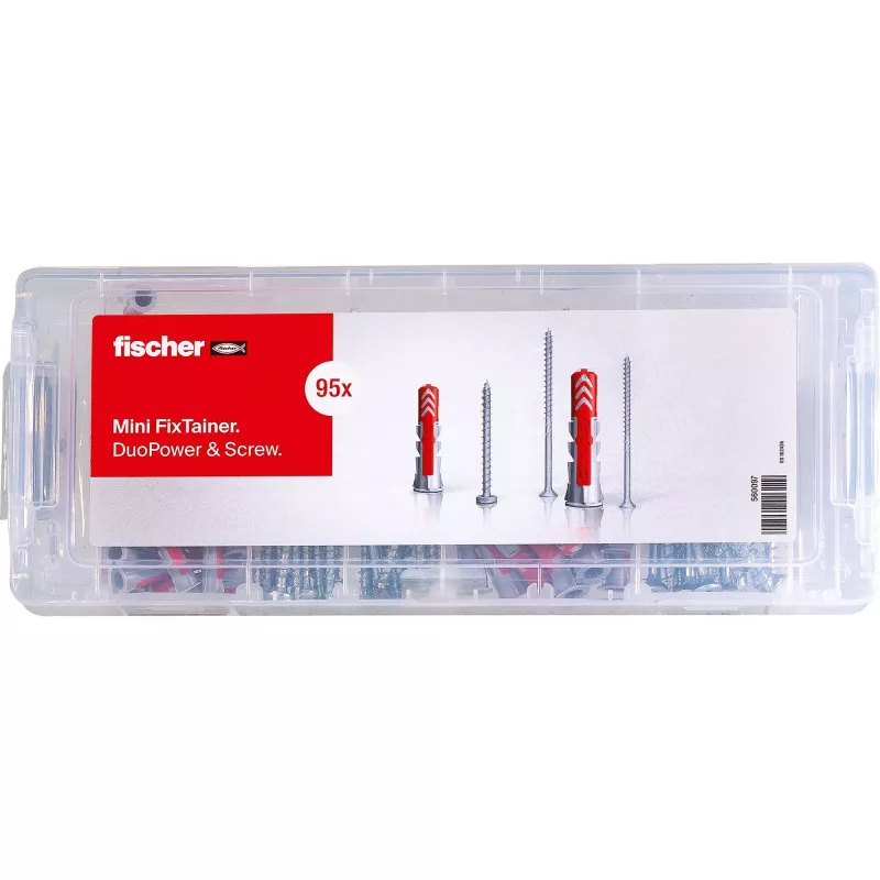 fischer Mini FixTainer - DuoPower pluggen- en schroevensortiment Ø 4,5/5/6/8 mm 30/40/50/60 (560097)