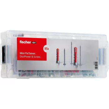 fischer Mini FixTainer - DuoPower pluggen- en schroevensortiment Ø 4,5/5/6/8 mm 30/40/50/60 (560097)