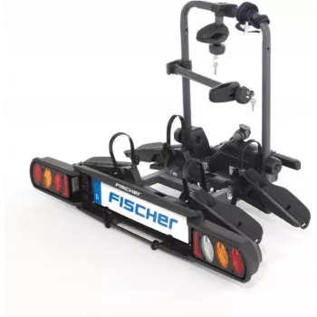 Fischer ProlineEvo 2 fietsendrager voor 2 fietsen, 60 kg, opklapbaar, LED-verlichting