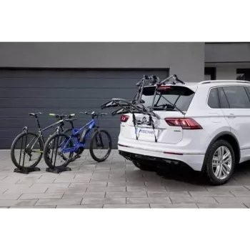 Fischer ProlineEvo trekhaakfietsendrager voor 2 fietsen, 45 kg, e-bike-compatibel, opvouwbaar, kantelfunctie, 13-polig
