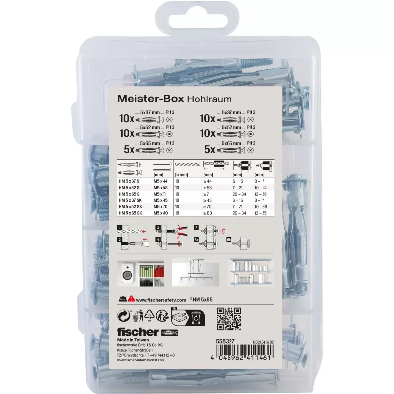fischer universele bevestigingsset DUOPOWER 100-delige kit (50 pluggen, 50 schroeven) 558327