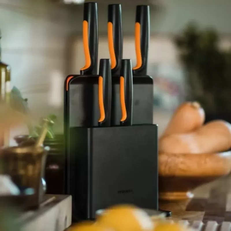 Fiskars Functional Form 6-delige Messenblok Set met 5 Messen