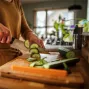Fiskars Functional Form bamboe snijplank, rechthoekig, naturel bamboe/zwart, 35x25 cm