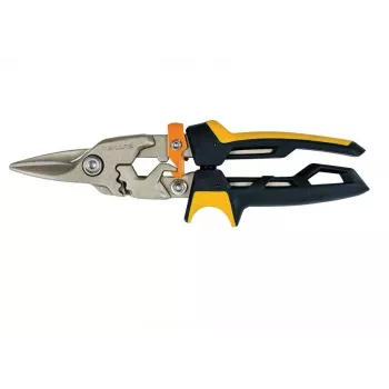 Fiskars PowerGear plaatsschaar, rechte snede, roestvrij staal, oranje/zwart, 21 cm, FS1027207