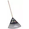 Fiskars Solid bladhark, 52 cm brede polypropyleen kop, 175 cm aluminium steel, 25 flexibele tanden, zwart/oranje