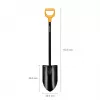 Fiskars Solid+ XL spade met scherp blad en stalen D-greep, borstaal blad, 1250 mm