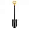 Fiskars Solid+ XL spade met scherp blad en stalen D-greep, borstaal blad, 1250 mm