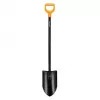 FISKARS SOLID+ XL scherpe spade met lange stalen steel, borstaal blad, D-greep, 1250 mm