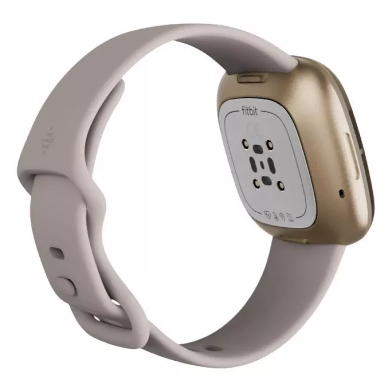 Fitbit Sense Lunar Soft Gold roestvrij staal wit