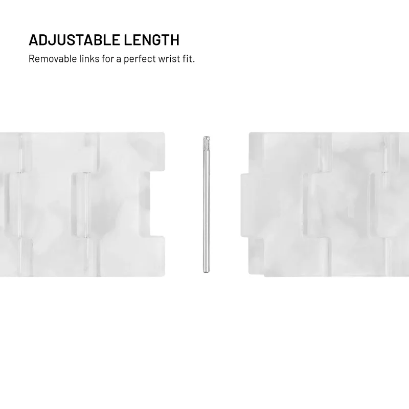 FIXED Resin Strap pro voor Apple Watch 38/40/41, Cloud White