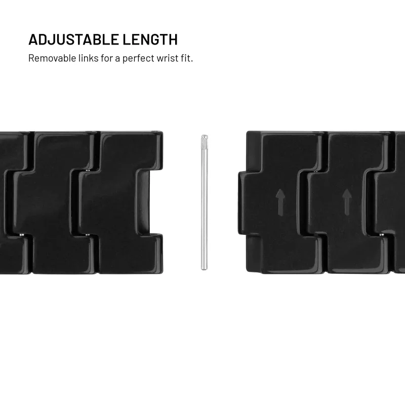 FIXED Resin Strap pro voor Apple Watch 44/45/46/49, Carbon Black