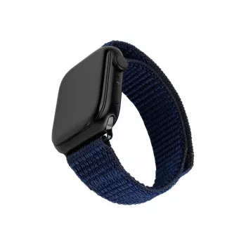 Fixed Sporty nylon armband voor Apple Watch 38/40/41mm – donkerblauw