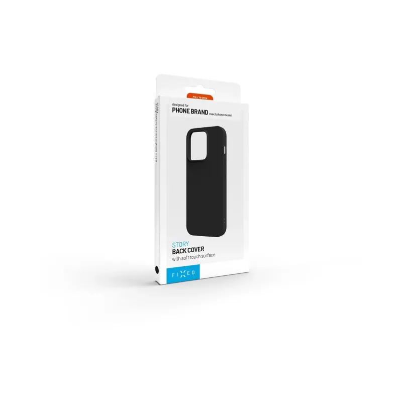 Fixed Story Achterklep voor Xiaomi Redmi Note 15 Pro 4G, gerubberd, Zwart