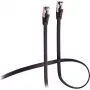 Flexline patchkabel CAT 8.1 U/FTP PIMF, plat zeer flexibel zwart 1,5m