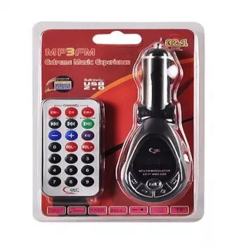 FM-transmitter CMP05 met afstandsbediening, USB-slot, microUSB, SD/TF-kaartslot, 87,5-108 MHz, 12V/24V, zwart