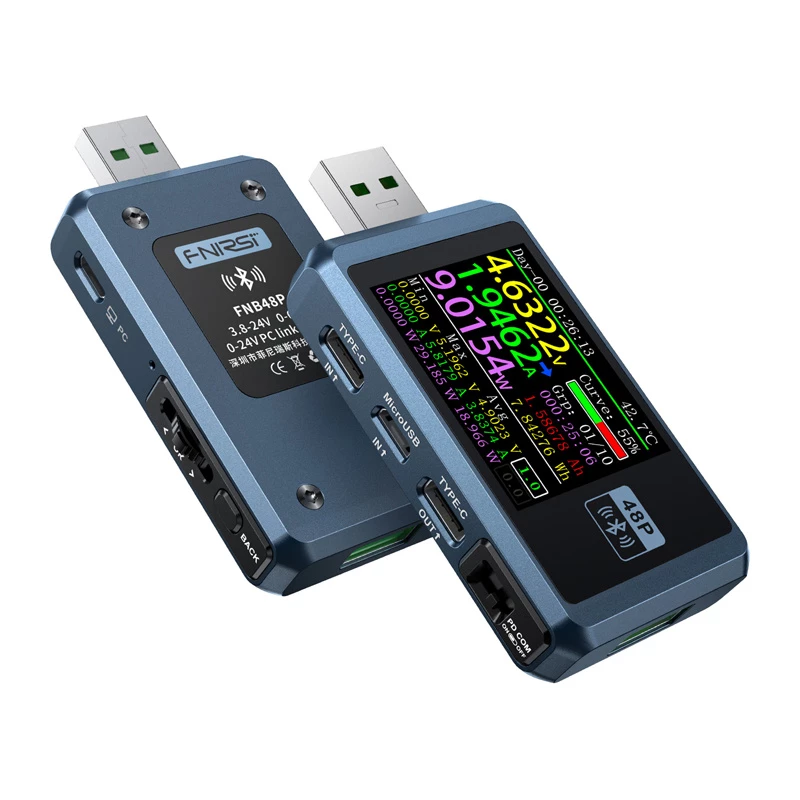 FNIRSI FNB48P BT USB-poorttester met Bluetooth