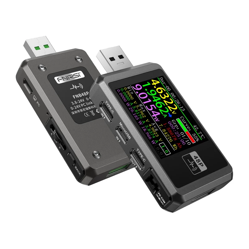 FNIRSI FNB48P USB-poorttester zwart