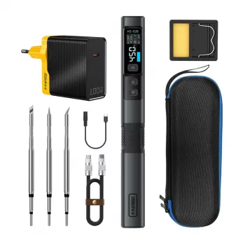 FNIRSI HS-02B F 100 W Smart Soldeerbout met USB-C PD, OLED-display, Snelle Opwarming