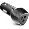 Forcell Carbon CC50-1A1C 38W auto-oplader USB-C PD 3.0 + USB-A QC 3.0 zwart