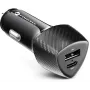 Forcell Carbon CC50-1A1C 38W auto-oplader USB-C PD 3.0 + USB-A QC 3.0 zwart