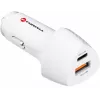Forcell Carbon CC50-1A1C 38W USB-C PD + USB-A QC 3.0 Auto-oplader - Wit