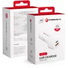 Forcell Carbon CC50-1A1C 38W USB-C PD + USB-A QC 3.0 Auto-oplader - Wit